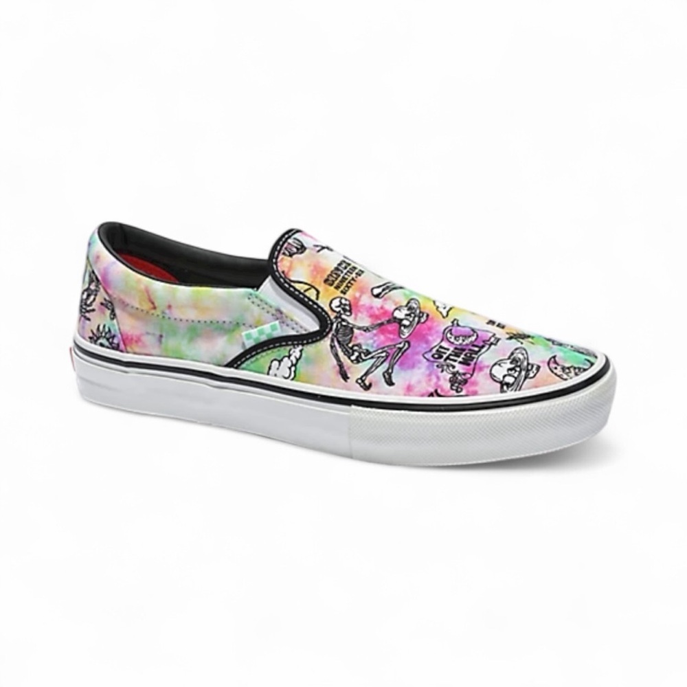 Vans Shroom Doom Multicolor Graphic Slip-On Sneakers.